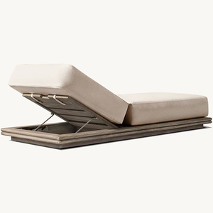 Nuevos muebles superventas al aire libre estilo conciso cama <span class=keywords><strong>de</strong></span> teca para dormir al aire libre Sunshine Beach piscina cama tumbada - Product Image 5