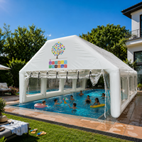 Tente de piscine gonflable résistante aux UV, imperméable, grande tente gonflable pour piscine de jardin, installation rapide, jeux aquatiques en plein air