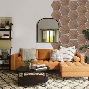 <b>Geometrical</b> Standard 3D MDF Hexagon Acoustic <b>Panels</b> for Hotel Decoration Flame Retardant Eco-Friendly Modern Luxury Design - Product Image 5