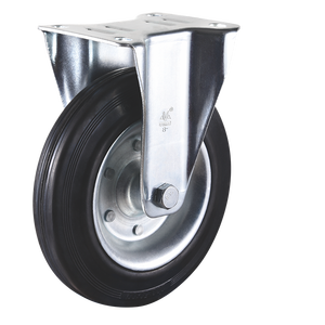 VIMA ağır tekerlek ve tekerlek 6.5 8 10 inç kauçuk ve demir tezgah caster yüksek kaliteli sabit plaka <span class=keywords><strong>castor</strong></span> çöp kutusu caster - Product Image 1