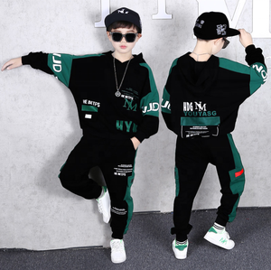 Survêtement Enfant Capuche Vert Ensemble Deux Pièces Danse de Rue Sportif Pour Garçons Filles Vêtement Garçon 4 6 8 10 12 14 Ans - Product Image 2