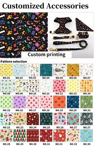 <span class=keywords><strong>Harnais</strong></span> pour animaux de compagnie personnalisé rose mignon licorne dinosaure design réversible impression avec motif Har Dog - Product Image 5