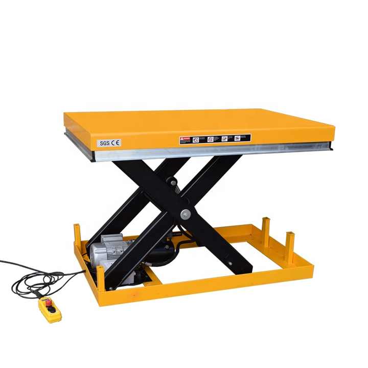 HW1001 High Quality Load 1t Height 1m Scissor Platform Size1300*820mm