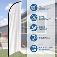Drapeau personnalisé pour l'extérieur, bannière de type drapeau à plumes personnalisée, impression recto-verso avec texte et design - Drapeaux ouverts pour la publicité extérieure