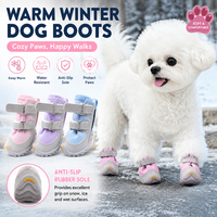 Nouvelles Chaussures d'Hiver 2026 pour Petits Chiens – Bottines Chaudes Antidérapantes à Semelle Souple pour la Protection des Pattes lors des Promenades Quotidiennes en Extérieur
