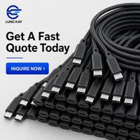 Câble d'extension USB-C 3.2 Gen 2x2 LUNG KAY 20 Gbit/s 100 W PD Charge Rapide Type C Mâle vers Femelle Tressé Vidéo 8K OEM