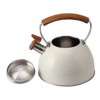 Bouilloire à eau chaude en acier inoxydable, bouilloire à thé sifflante pour cuisinière