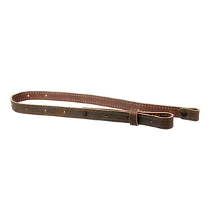 Leather Buffalo Gun Sling Vintage Brown 1" Wide Crazy Horse leather gun Adjustable Strap