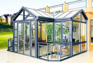 2024 Summer Villa patio exterior aleación de aluminio vidrio templado sala de sol <span class=keywords><strong>porche</strong></span> recinto - Product Image 4