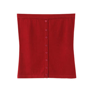 Débardeur en tricot pour femmes grandes tailles, couleur unie, polyester durable, rouge N9335, camisole à haute élasticité avec couche intérieure - Product Image 1