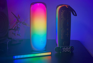 2026 <b>MINI</b> BT <b>Speaker</b> Retro Style Plastic Material 5W RGB LED Lighting Rechargeable Battery IPX5 Waterproof TF Card <b>Speaker</b> - Product Image 2