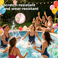 Ballon Gonflable Aquatique Pursuefree pour la Plage, Ballon de Plage Multi-Motifs pour Enfants, Ballon Gonflable d'Intérieur pour Enfants, Jouet pour Enfants