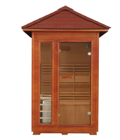 Sauna Tradisional Hemlock Kayu Outdoor untuk 2 Orang Healthland
