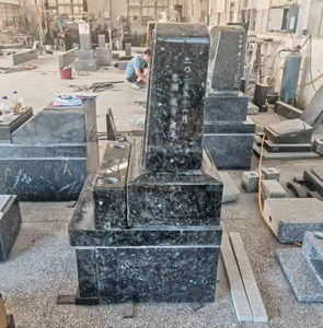 Pierre tombale en granit noir de style japonais moderne pour cimetière, monument commémoratif, origine Fujian, marque Sgz, garantie de 2 ans - Product Image 2