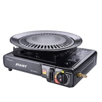 Réchaud extérieur Camping réchaud à gaz Four de survie Réchaud titane alliage acier automatique pression directe Butane Jinyu