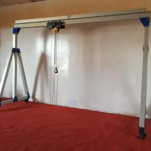 High quality clean room use single girder 1 ton aluminium gantry crane