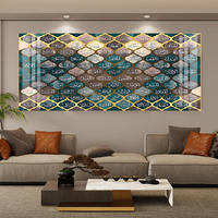 Impression sur toile de calligraphie islamique dorée de luxe, verset du Coran, art mural moderne, peinture murale, décoration intérieure, cadeau de l'Aïd