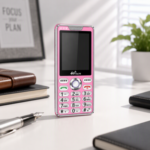 Téléphone <span class=keywords><strong>portable</strong></span> 4G VoLTE OEM avec écran de 2,4 pouces, téléphone mobile <span class=keywords><strong>senior</strong></span>, double SIM, clavier à gros boutons, clavier à <span class=keywords><strong>touches</strong></span> cristallines, lumière haute intensité - Product Image 1
