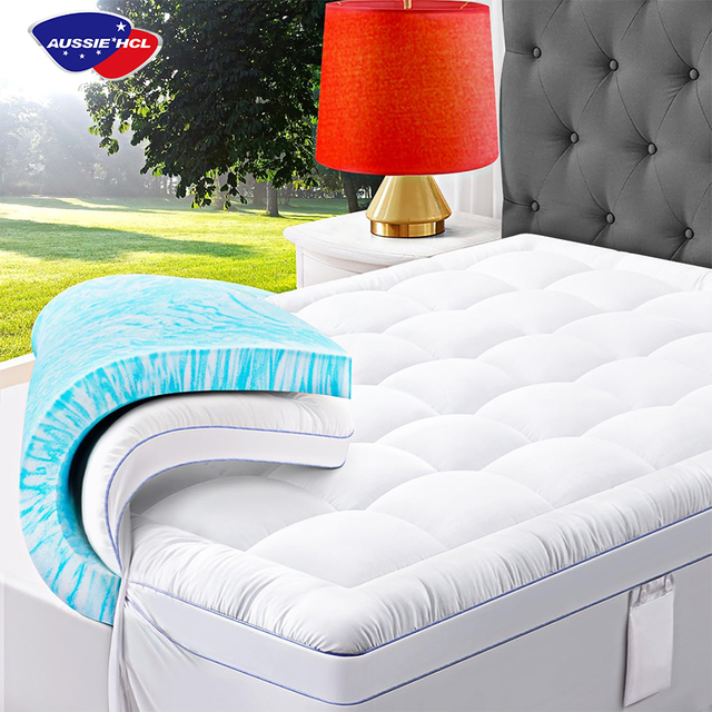 Memory Foam Massage Orthopedic Mattress Cover Knitted Fabric Glued to Foam Mattress Topper Made in China