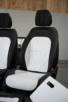 Housses de siège de voiture personnalisées imperméables, ensemble complet, housses de siège en cuir de luxe ventilées pour voiture Mercedes GLC 2015-2020