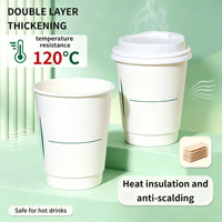 Gobelet en papier isotherme jetable à double paroi, personnalisé, écologique, pour boissons chaudes, café et latte, idéal pour les mariages (vente en gros)