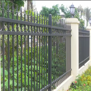 ألواح سياج معدنية خارجية من الحديد والصلب للمنازل والحدائق والأسوار الرياضية، مواد سوداء، نماذج ثلاثية الأبعاد للساحات - Product Image 6