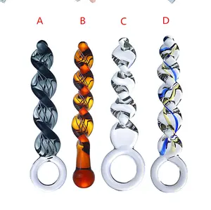 handgefertigt spirale sex dildo aus glas