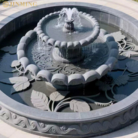 Fontaines sculptées en pierre, grandes fontaines de cour, fontaines panoramiques de villa, caractéristiques de l'eau, fontaines coulantes
