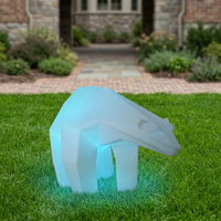 Lampe LED décorative d'extérieur en forme d'ours polaire, IP65, mignonne, à changement de couleur, pour Halloween et Noël, avec télécommande