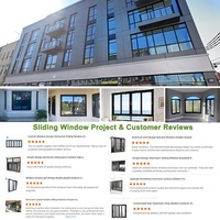 Ventanas Residenciales de Aluminio Topbright, Ventana y Puerta Corredera de Vidrio Aislante Francesa Moderna