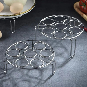 Support à œufs moderne de haute qualité, élégant, rond, en acier inoxydable 304, pour cuisson vapeur - Product Image 1