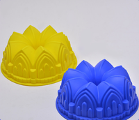 Moule en silicone pour gâteau en forme de château de qualité alimentaire outil de cuisson de gâteau de décoration réutilisable