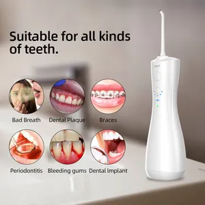 Wiederauf ladbare Wasserstrahl-Zahnseide IPX7 Wasserdichtes Inter dental Clean-Produkt OEM Private Label 250ml Wasserpickel-Zahnseide