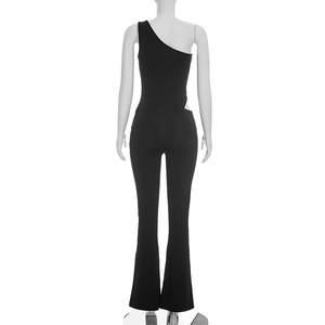 Viviblook D26JP178 - Mono de Verano para Mujer, Sexy, sin Mangas, Color Sólido, Hombros Descubiertos, con Aberturas, para Fiesta, Casual - Product Image 5