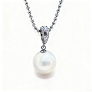 Pendentif en argent S925 31052 avec perles rondes de 10 à 17 mm, accessoires de perles DIY, support vide pour bouton, pendentif pour collier - Product Image 5