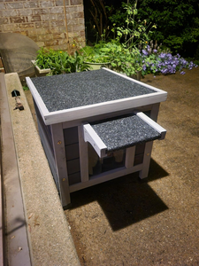 Maison chauffée pour chat d'extérieur, abri en bois résistant aux intempéries pour chats errants, enclos surélevé pour animaux de compagnie avec toit amovible et perchoir - Product Image 6