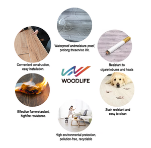 Design <span class=keywords><strong>moderno</strong></span> impermeabile a prova di fuoco 7mm <span class=keywords><strong>stampato</strong></span> SPC Floating pavimenti in vinile per la casa e l'ufficio - Product Image 3