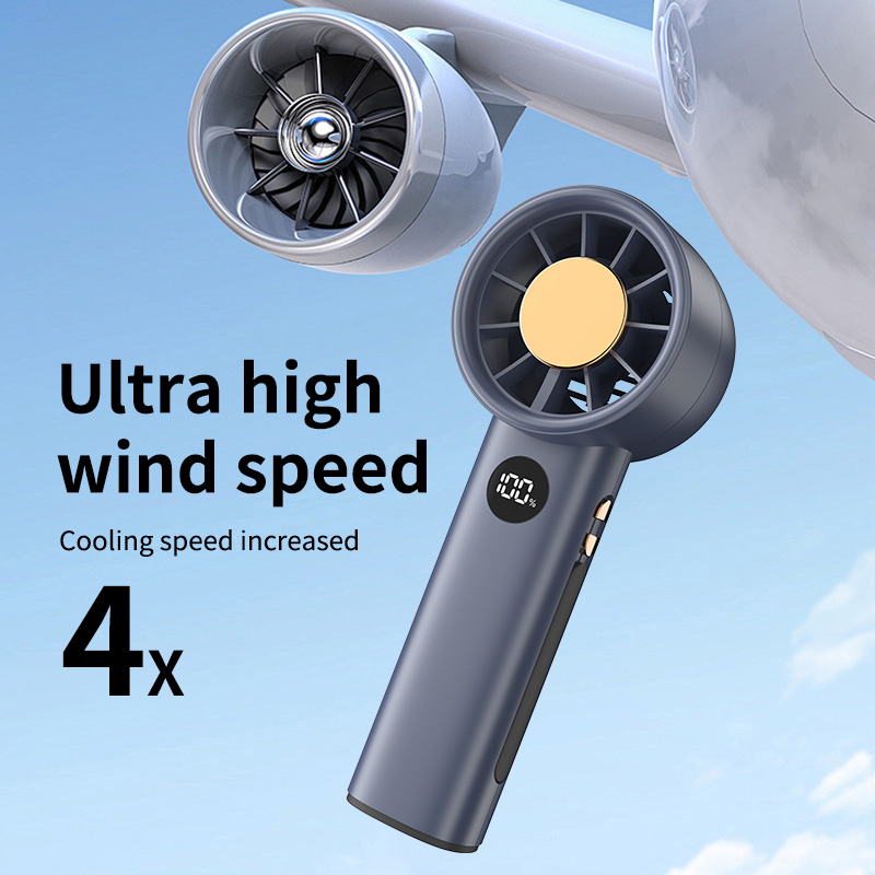 Classic Five Industrial Fan White Mini Handheld Fan Rechargeable Classic Five Industrial Fan White Mini Handheld Fan Rechargeable