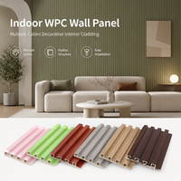 Panneau mural rainuré WPC, revêtement mural en composite bois-plastique décoratif pour l'intérieur, pour la décoration intérieure commerciale
