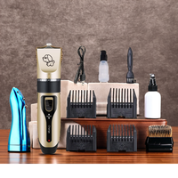 Kit de toilettage pour chiens rechargeable professionnel NPET, tondeuses à poils pour animaux de compagnie avec lames en acier inoxydable, silencieuses et durables pour chiens et chats