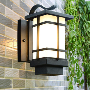 Jardín moderno led luces de pared accesorio al aire libre luminaria externa negro vintage linterna lámpara de pared - Product Image 6