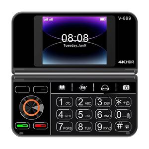 2025 Latest Model V-899 Dual Sim Mini Smart Pocket Phone 2G GSM Cellular 32MB+64MB <strong>Memory</strong> 2.4inch + 2.8inch Display Spanish - Product Image 1