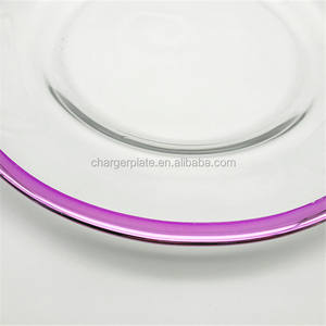 Assiettes de présentation en verre violettes de 1 cm avec bordure, commande en gros d'usine, à bas prix de Chine - Product Image 3