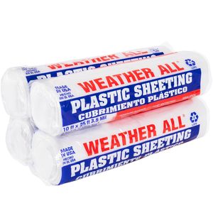 Lámina de Plástico Resistente a la Intemperie de 10 pies x 25 pies, 3.5 mil, Fabricada en EE. UU. para Protección en la Construcción - Product Image 1