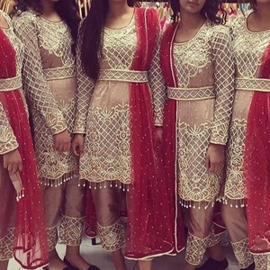 Beautiful-Indian/Pakistani-Party-Wear embroidery work on Elegant-Kurta with Pant dress for party/Wedding wear -2020 - Product Image 1