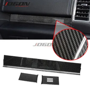 3pcs Real Dry Carbon Fiber For Ford F150 F-150 Raptor 2015-2020 Centre Dashboard Console Panel Frame Trim Car Accessories