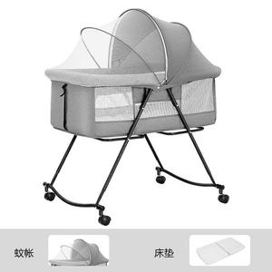 <span class=keywords><strong>Cuna</strong></span> de Viaje para Bebé de Acero de Alto Carbono Duradero con Ruedas 360°, Altura Ajustable, Diseño Moderno, Fácil de Plegar y Transportar, con Mosquitero - Product Image 4