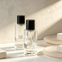 Flacon pulvérisateur de parfum en verre transparent rond de 30 ml, 50 ml, 100 ml, vide, simple, avec atomiseur à pompe pour parfum – Vente en gros