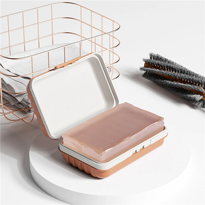 Jabonera portátil con caja de almacenamiento sellada, impermeable, para viaje, hogar, baño, caja de almacenamiento para exteriores, bandeja organizadora para jabón, 1 ud. - Product Image 4