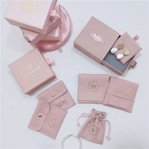 Chuanghua Customized Luxury Jewelry Box Logo Jewelry Gift Box Packaging Jewelry Storage Envelope Pink Luxury Packaging Bags